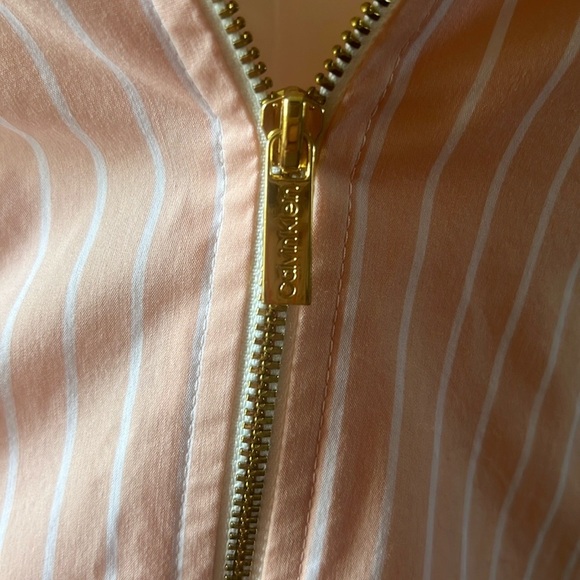 Calvin Klein Pink and White Fitted Long Sleeve Blouse Size XS - Picture 3 of 7